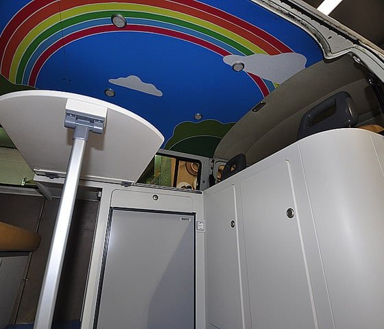Vinilo decorativo para furgonetas camper, ejemplo de cómo quedaria el techo colorido